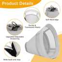 ASENKU Dog Cone Collar, Soft Adjustable Cone for Dogs to Stop Licking, Lightweight Recovery Dog Cone After Surgery, Pet E-Collar for Small, Medium & Large Dogs(Grey, M)