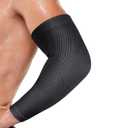 Elbow Compression Sleeve - Soft Tennis & Golfers Elbow Brace for All Day Comfort, Full Arm Coverage for Complete Support, Medium