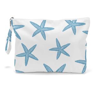 Fokongna Wet Bag, Travel Wet Dry Bag Water Proof Beach Bags for Swimsuit Beach Pool Diapers Dirty Yoga Gym Clothes Zipper Pouch, for Women Sister Friends Ocean Sea Shells Makeup Bag (Starfish 03)