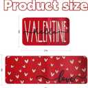 Valentine's Day Heart-Shaped Kitchen Carpet and mat Set, Two-Piece Kitchen Home Decoration, Happy Home Decoration on The Floor - Approximately 16x28 and 16 * 48Inch Dark red