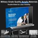 Acrylic Sign Holder 7x5,6 Pack Clear Sign Holder Double Sided Table Menu Horizontal Desktop Display Stand Paper Flyer Holder Tabletop Sign Holder Suitable for Restaurants, Office, Store, Hotels