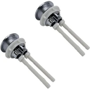 6pcs 58mm Toilet Tank Button, Dual Push Button Flush Toilet Button, Threaded Diameter Toilet Button Flush Button Replacement with 1pcs Storage Bag+ 2 pcs