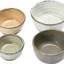 Stoneware Bowls with Reactive Glaze Finish, Set of 4