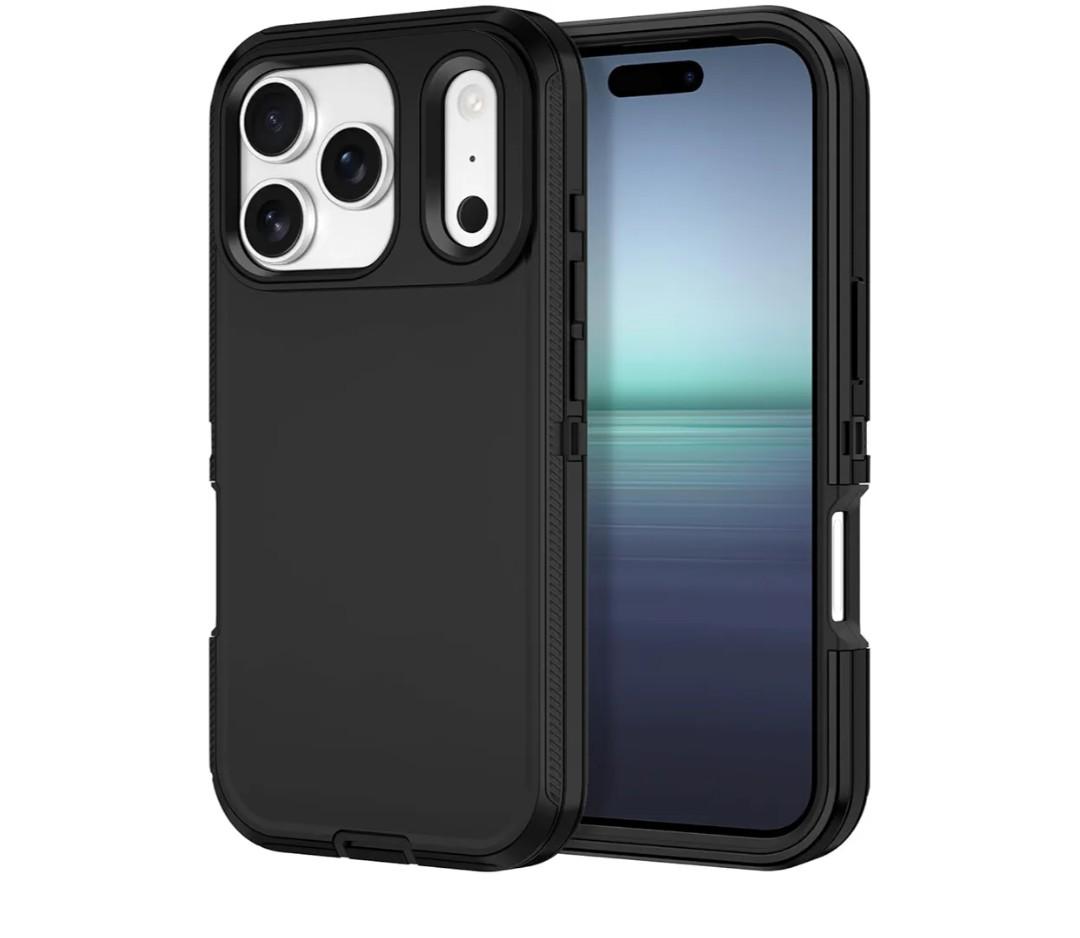 I-HONVA for iPhone 17 Pro Max Case Shockproof Dust/Drop Proof 3-Layer Full Body Protection [Without Screen Protector] Rugged Heavy Duty Cover Case for Apple iPhone 17 Pro Max 6.9" 2025,Black