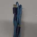 CELLCandy Micro USB Braided Charge and Sync Cable - Light Blue, 10 ft