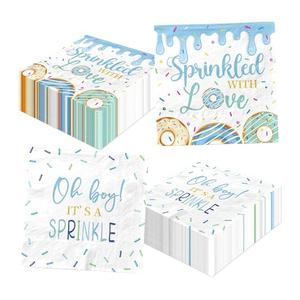Napkins Blue Donut Sprinkle Party Supplies Donut Baby Sprinkle .