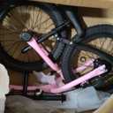 GROWNEER 16" Kids Balance Bike for 4-8 Year Old Boys Girls, Lightweight High Carbon Steel Frame, Adjustable Padded Seat & Handlebars, Rear Brake, All-Terrain, Pink