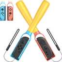 [Switch 2/1 Compatible] Baseball Bat Handle Grip, Accessories for Nintendo Switch 2/ Nintendo Switch Baseball Game Used with motion-sensing Joy-Con, Somatosensory Baseball Grip NS Left & Right Handle