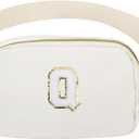 Birthday Gifts Christmas Personalized Gift for 4 5 6 7 8 9 10 11 12 13 14 Year old Girls Teen Sister Kid Initial Letter Fanny Pack Trendy Stuff Crossbody Bag White Letter Q
