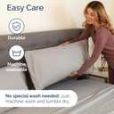 Olympic Queen Sheet Set 66x80 - 4 Piece RV Olympic Queen Size Sheets - Soft, Breathable & Cooling - Fits 14” to 16" Mattress w/ Deep Pockets - Comfy Luxury Bedding - Fade & Wrinkle Free - Light Grey