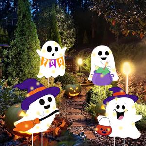 4 Pack Cute Halloween Ghost Yard Decorations - Ghost Yard Signs, Halloween Decorations Outdoor Scary for Garden, Pathway, Porch - Funny Holiday Party Decoration 4 Pack Cute Halloween Ghost Yard Decorations - Ghost Yard Signs, Halloween Decorations Outdoor Scary for Garden, Pathway, Porch - Funny Holiday Party Decoration