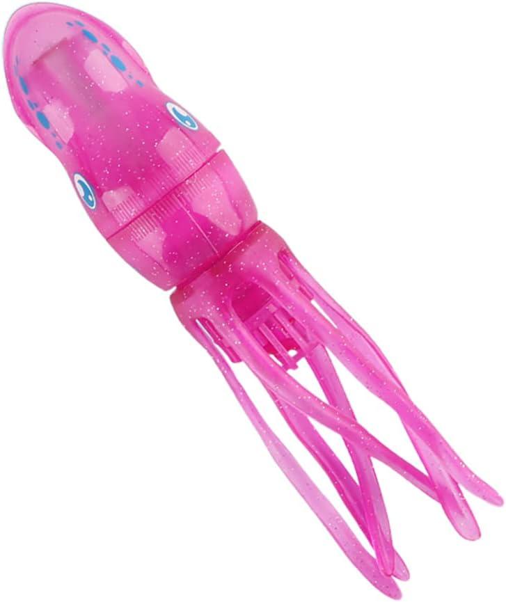 Electric Octopus Bath Toy, Swimming Octopus Pool Toy Simulated Octopus Tub Toy Electric Octopus Bathtub Toy with Lights (Red)