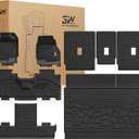 3W Floor Mats & Cargo Liner & Seat Back Mats for 2025 2026 Ford Expedition Max 7 Seats with 2nd Row Bucket Seats, All Weather TPE Full Set Floor Mats for Ford Expedition 