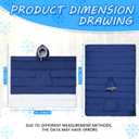 Preboun 1 Pcs Thermal Poncho Wearable Hooded Blanket Winter Poncho Wearable Sleeping Bag Water Resistant Windproof for Men Women (Navy Blue)