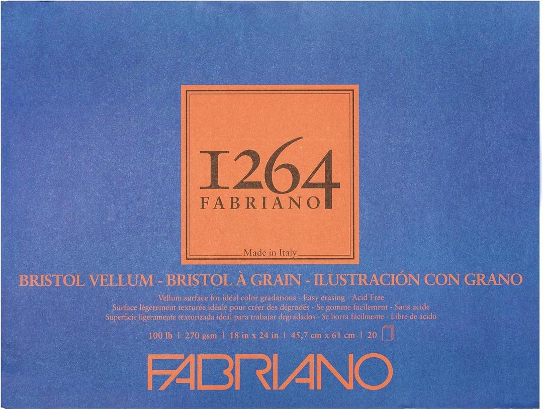 Fabriano 1264 Bristol Pad, Vellum, 18" x 24"