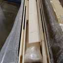 SmartStandard 30in x 80in Sliding Barn Wood Door Pre-Drilled Ready to Assemble, DIY Unfinished Solid Spruce Wood Panelled Slab, Interior Single Door Only, Natural, K-Frame (Fit 5FT Rail)