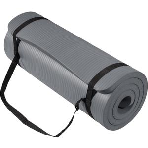 Yoga Mat, One-Inch Extra Thick High Density Exercise Mat, Anti-Tear Exercise Yoga Mat with Carrying Strap, Suitable for Various Yoga Exercises (Graphite)