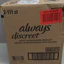 Always Discreet Incontinence Panty Liners for Women with Bladder Leaks, Size 2, Very Light Absorbency, Long Length, 111 CT x 2 Packs (222 Total Count)