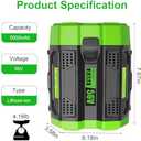 waitley 56V 5.0Ah Replacement Battery Compatible with EGO 56-Volt BA2800T BA2800 BA4200 BA1400 Power+ Cordless Tools(Not Made in EGO)