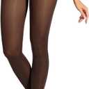 2 x Unbelievable Durability Tights, Rip Resistant Pantyhose, 40D Semi Sheer High Waist T-Crotch Strong Tights for Women (L)