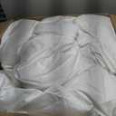 Madison Park Signature Queen Comforter Set Hotel Deluxe 500TC Cotton Sateen Comforters, All Season Lightweight 5 Piece Bed Set, Removable Duvet Cover, Shams & Throw Pillow, Full/Queen, White/Grey