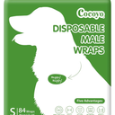 COCOYO Disposable Male Dog Wraps, Small Size, 84 Count, Super Absorbent, Breathable, Wetness Indicator