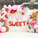 Pink Two Sweet Banner Second Birthday Gingerbread Decor Sweet Christmas Decorations Gingerbread Birthday for Sweet Banner Second Party Decor