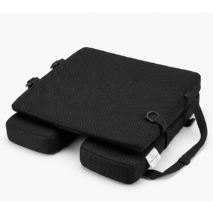 Wedge Wheelchair Seat Cushion with Backrest, High Density Foam Wheelchair Cushions Removable Cover with Zipper Adjustable Elastic Strap for Office Car Seat