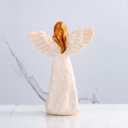 5.5'' Happy Christmas Angel Figurine Gifts for Home Decor,Christmas Emotional Gifts for Women,Unique Xmas Gift for Mom,Sister and Best Friend