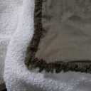 Savori Two Pillows Case One White 25x25 Inches And Moss Green 19x19 Inches