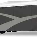 ADCO 36858 Designer Series Olefin HD Fifth Wheel Trailer Cover 40' 1" - 43', Gray/White