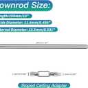 Brushed Nickel M12 Threaded Extension Rod for Pendant Light, Island Lighting, Chandeliers,lighting fixture downrods & stems,10 Inches