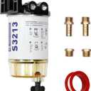 Fuel Filter Water Separator Replacement for Marine Outboard Motor Mercury with 3/8" Barb x 1/4" NPT Fittings Replaces# S3213, 35-60494-1, 18-7932-1, 18-17928, 35-809097