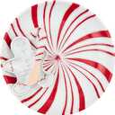 Mud Pie Peppermint Chip And Dip; server 1 3/4" x 11" dia | spreader 5 1/2"