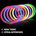 YixangDD 500 PCS Ultra Bright Glow Sticks, 8 Inch Glow Sticks Bulk Party Pack, Light Up Sticks for Glow Bracelets, Necklaces, Concerts, Christmas, Party Supplies with 500 Connectors