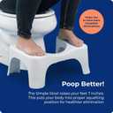 Squatty Potty Simple Curve Bathroom Toilet Stool 7" White