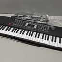 61 Keys Keyboard Piano,Electric Digital Piano,with Built-In Speaker Microphone,Piano Note Stickers,Sheet Music Stand and Power Supply,Portable Keyboard Piano for Beginners Girls Boys