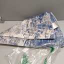 RELEANY Washable Area Rugs 4ft Non-Slip Modern Abstract Soft for Living Room Entryway Bedroom Nursery, Print Pattern, Blue Grey Navy Gray