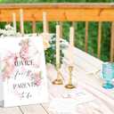 Advice for the Parents to Be Sign, Baby Shower Advice Cards, Pink Bow Baby Shower Decorations, Event Party Table Centerpiece Decor, Neutral Gender Reveal Decorations, 1 Sign and 50 Cards,10