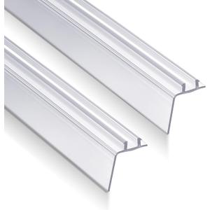 Frienda 2 Pack 26 Inch Two-pronged Shower Vinyl Sweep and Seal Top or Bottom Seal Accent Drip Vinyl Universal Use for Top or Bottom for Home or RV Showers (Bevel Edge)