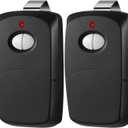 Kingdder 2 Pcs Two Button Gate Remote Control Compatible with Linear Multicode 10 Dip Switch Garage Door Remote Opener 3089 3060 3070 3083 300mhz, Control 2 Different Doors Simultaneously (Black)