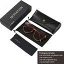 Oversized Sunglasses for Women, Mirrored Cat Eye Sunglasses with Rimless Design U225