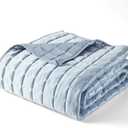 YnM Cooling Weighted Blanket for Adults, 15lbs Heavy Bed Throw Comforter with 100% PE Fabric, Ideal for Hot Sleepers or Summer Days(60x80 Inches for Queen/King Bed, 15 Pounds, Blue)