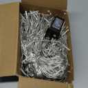 JMEXSUSS Christmas Icicle Lights for Outside-800 LED Warm White Icicle Lights Outdoor Waterproof, Warm White Christmas String Light for House Wedding Party Christmas Decoration (77.6FT)