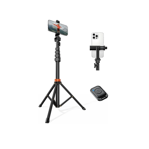VIMOSE 66" Phone Tripod, Tripod for iPhone with Remote & Phone Stand, Extendable Cell Phone Tripod for Video Recording, Ultimate Tripod & Monopod Accessories for iPhone/Android, Clamp Mount