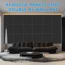6 Pack Peel and Stick Acoustic Wall Panels, 72"×48 Coverage
