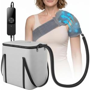 Ice Machine for Shoulder After Surgery, Shoulder Ice Machine with 6 Timers 5 Speed Levels, Cold Therapy Machine for Sports Training, Cryotherapy Pain Relief System