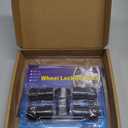Black Wheel Locks Lug Nuts for Cars (M14X1.5 Thread Size, 1.57 inch Height, 60 Degree Cone Seats) - Set of 4 Locks and 1 Key