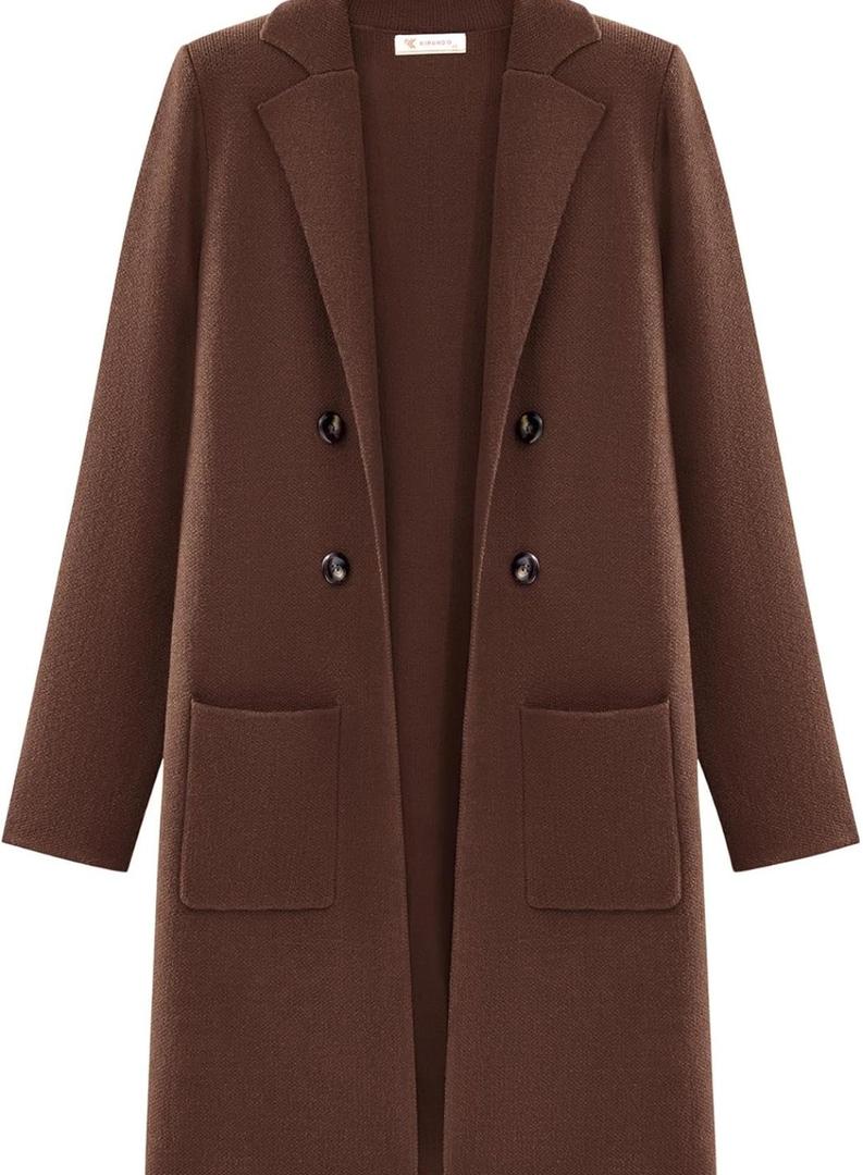 KIRUNDO Cardigan Sweaters for Women 2026 Fall Open Front Knit Sweater Jackets Business Casual Long Coatigan Winter Clothing, XS