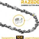 16 Inch Carbide Chainsaw Chain, .325" Pitch, .050" Gauge, 66 Drive Links, Fits Husqvarna 435, 435E, 550XP Mark II, 545 Mark II, 55 Rancher, 16" .325" .050" 66DL - 1 Carbide Chain